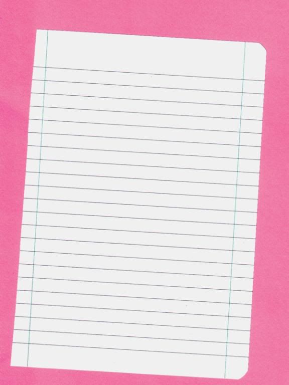 Lined White Paper