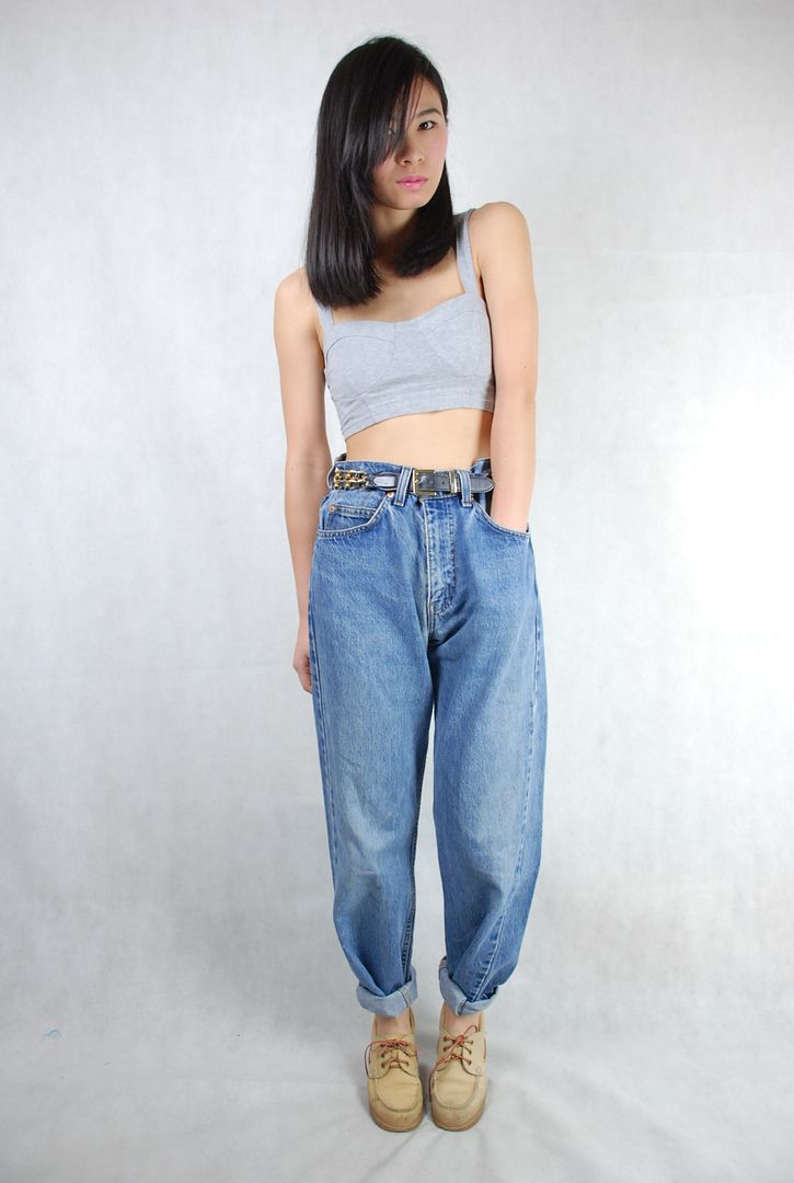 baggy high waisted boyfriend jeans