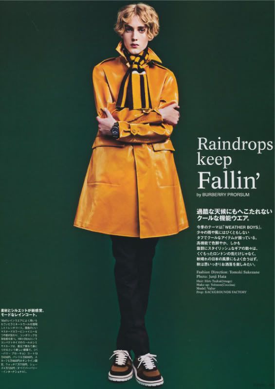 Popeye Magazine #773 September 2011 - Raindrops Keep Fallin' by Burberry Prorsum @ StreetStylista.Homme
