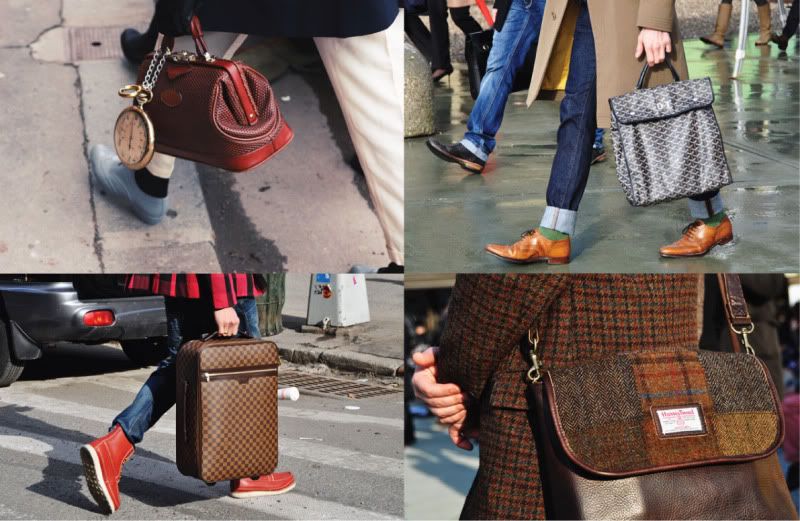 Tommy Ton for GQ.com - Fall/Winter 2011 - Bags & Clutch @ StreetStylista.Homme