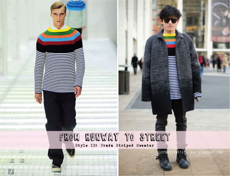 FRTS - Prada Striped Sweater @ StreetStylista.Homme
