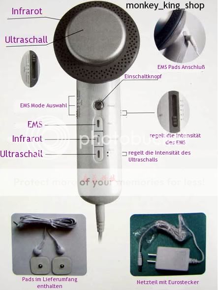 Anti Falten Glätteisen Aging EMS Ultraschall Zellulite