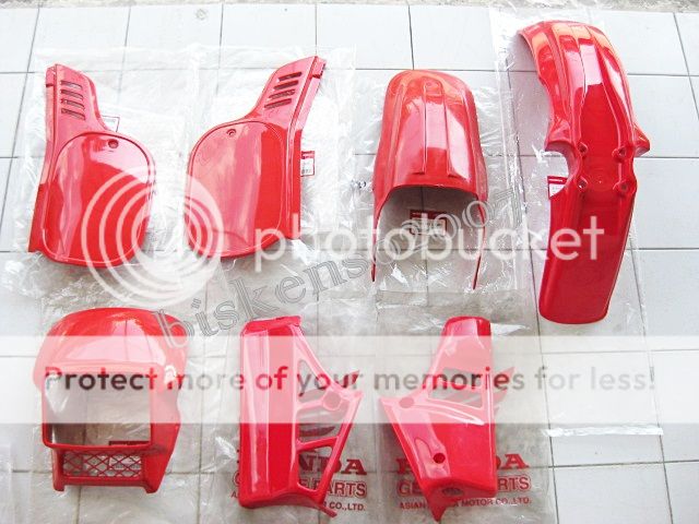 Honda MTX125 MTX 125 Plastic Cover Set Genuine Parts Red